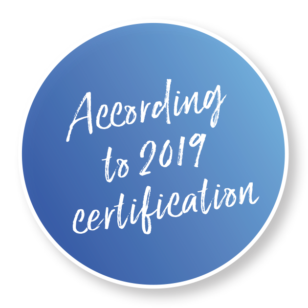 According to 2019 certification